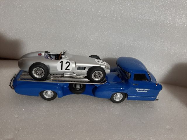 1/18 maqueta Mercedes rentransporter más Mercedes