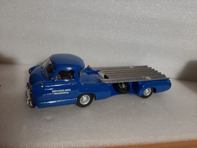 1/18 maqueta Mercedes rentransporter más Mercedes