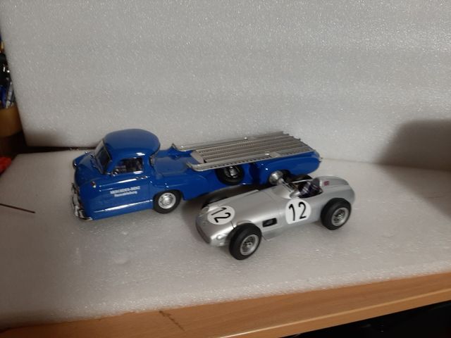 1/18 maqueta Mercedes rentransporter más Mercedes