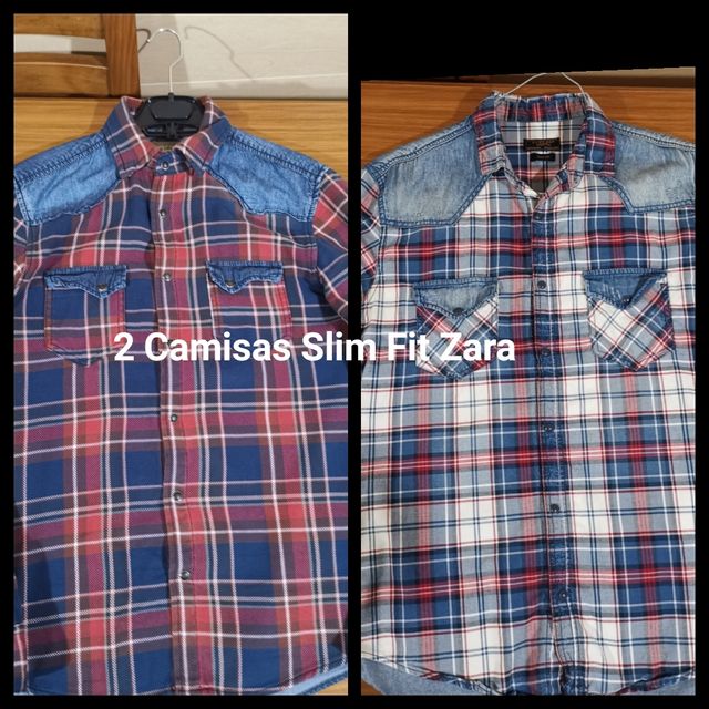 2 Camisas vaqueras Slim Fit  Zara Talla M 