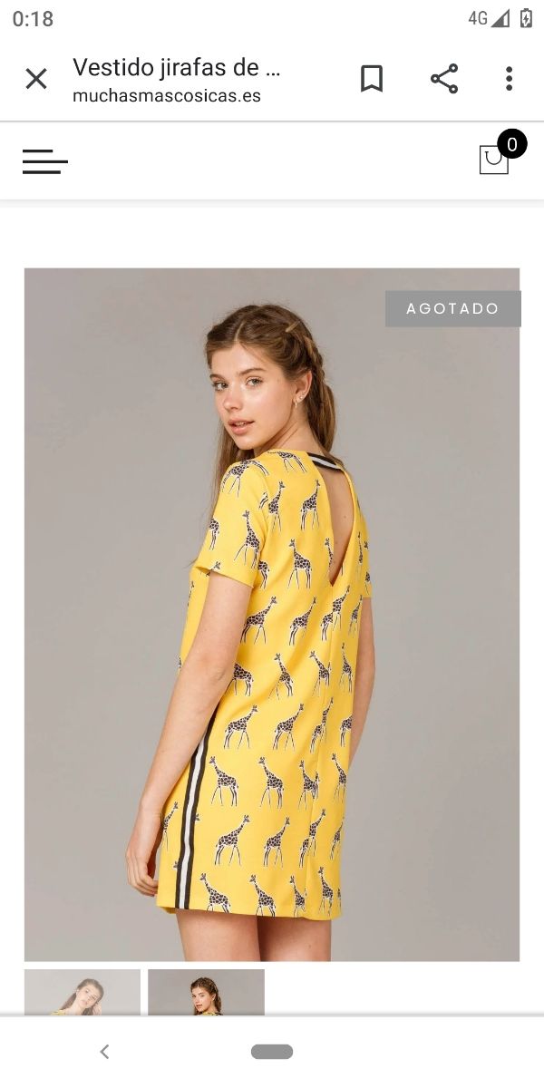 vestido amarillo jirafas lolito