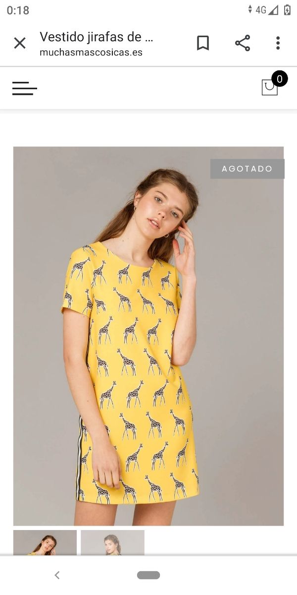 vestido amarillo jirafas lolito