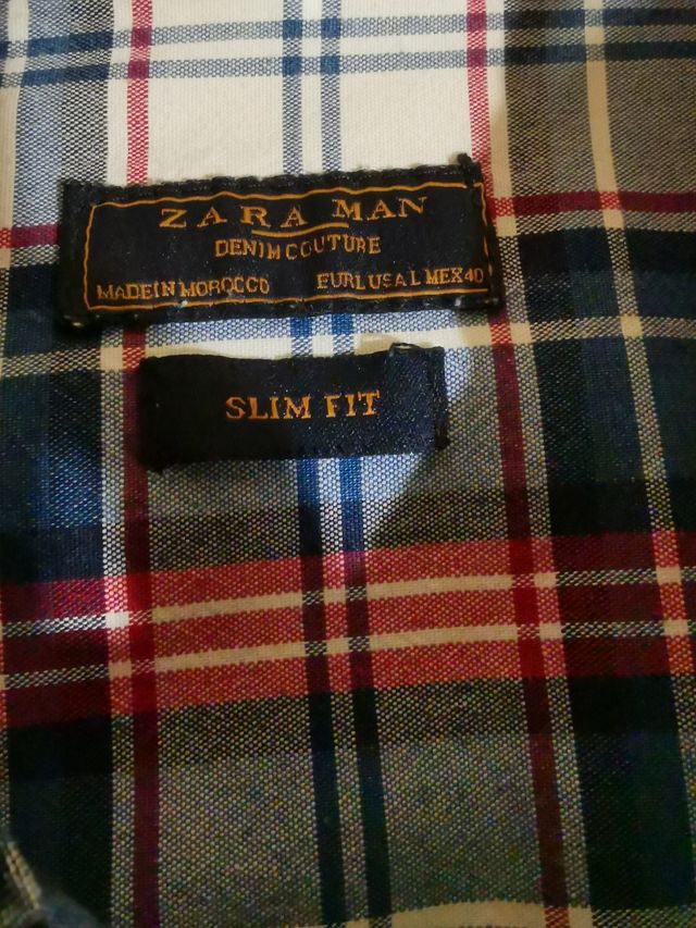 Camisa Slim Fit Zara Talla L