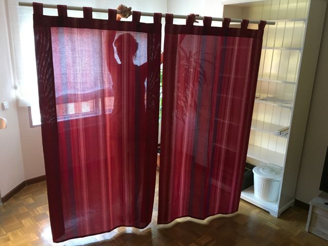 2 cortinas 95cm ancho x 1m80cm largo