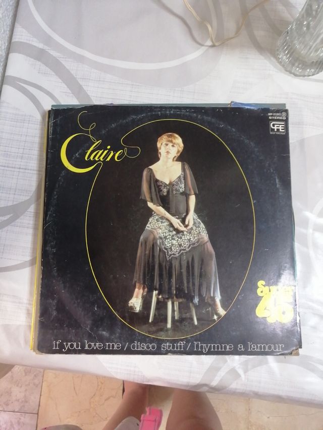 Vinilo Claire. If you love me. Disco Stuff