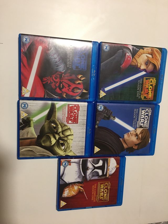Star Wars the clone Wars 1-5 blue ray