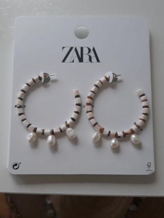 Pendientes conchas y perlas naturales