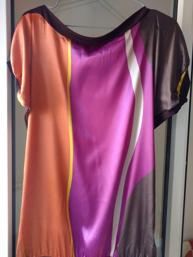 Vestido de raso y punto