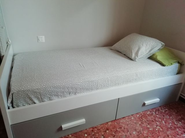 Cama 90 x 190 (estructura, sin cajones ni somier)