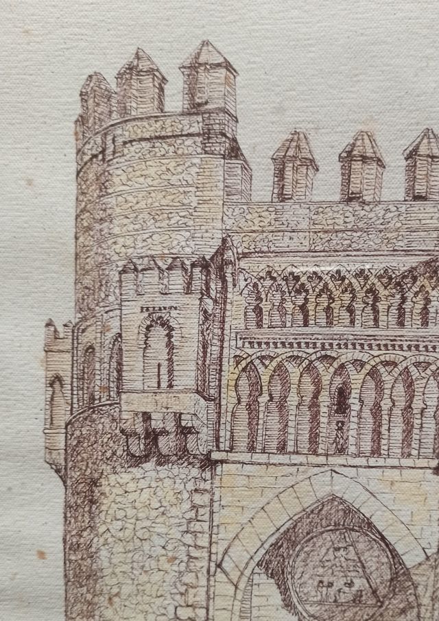 Dibujo a plumilla. Enmarcado