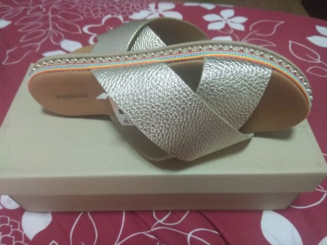 Sandalias Fosco doradas talla 38 nuevas.