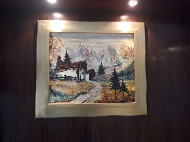 Cuadro con marco vintage