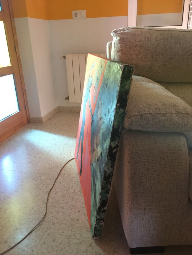 Se vende lienzo enmarcado de80x80 cms