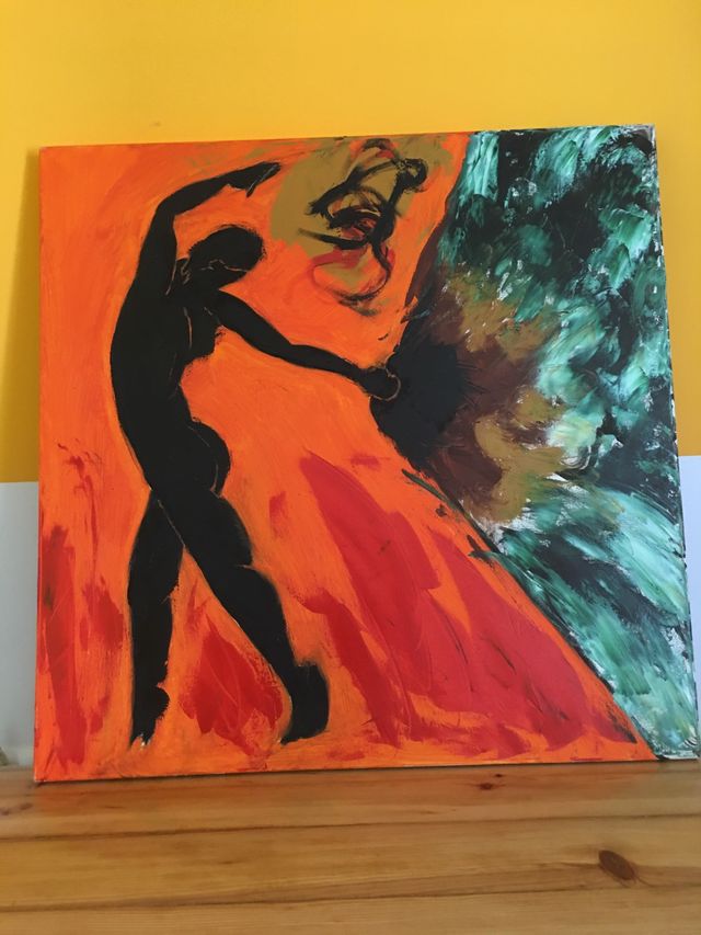 Se vende lienzo enmarcado de80x80 cms