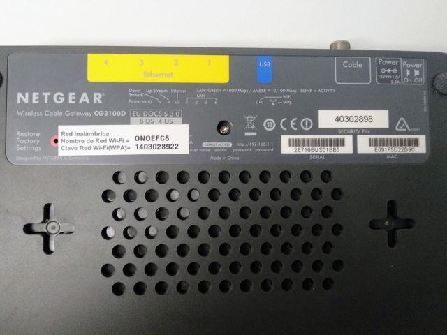 Lote 2 Modems: 1 Netgear y 1 Contrent 