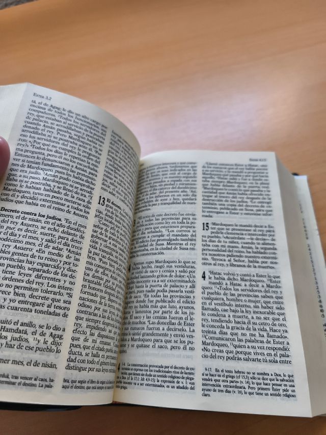 Libro "La Santa Biblia" tamaño de bolsillo.