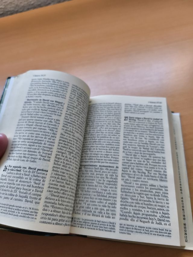 Libro "La Santa Biblia" tamaño de bolsillo.