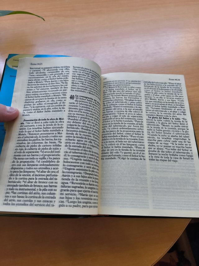 Libro "La Santa Biblia" tamaño de bolsillo.