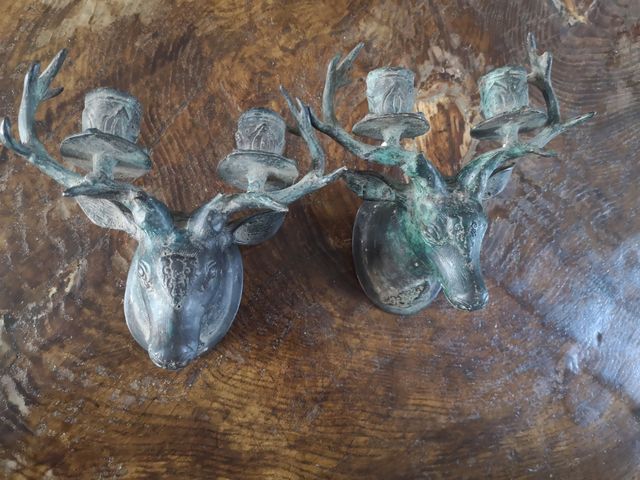 2 bronce africanos  Benin años 30 