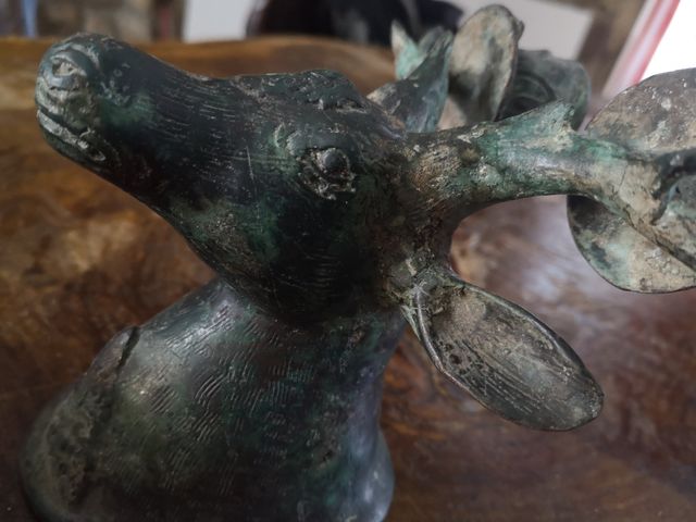 2 bronce africanos  Benin años 30 