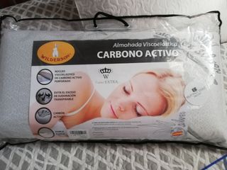 Almohada Viscoelastica Carbono Activo Reversible de segunda Almohada Viscoelástica Carbono Activo Reversible Medidas 70cm