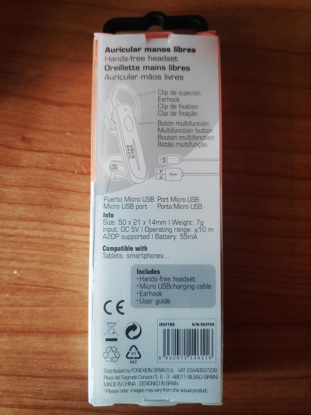 Auricular Manos Libres Multipunto Metalizado