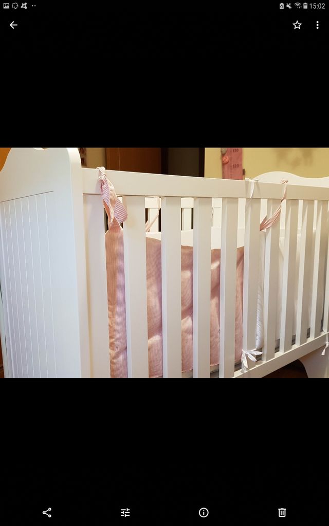 Cuna Takta Paola 120x 60.barandilla móvil yruedas