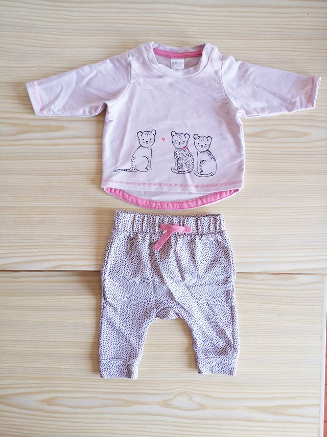 Conjunto de algodón orgánico H&M, 1-2 meses