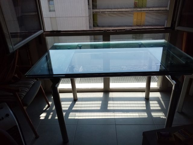 Mesa cristal (Inoxidable/Pulido)