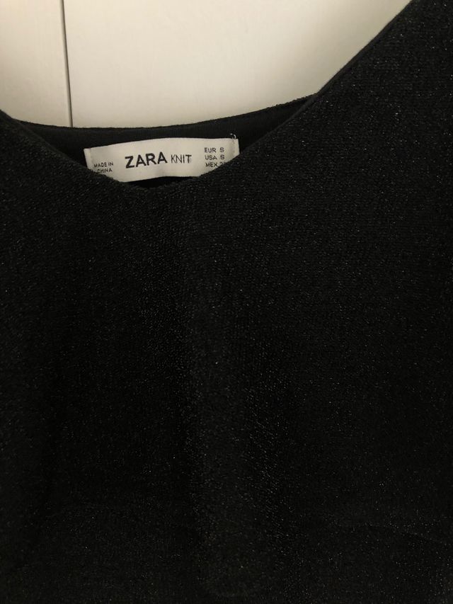 Body lurex negro zara
