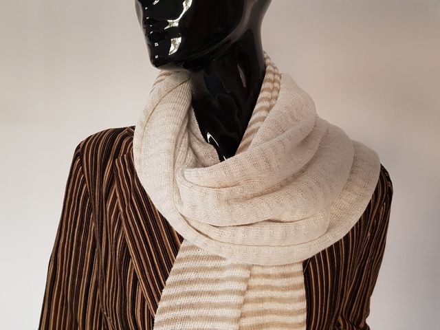 Bufanda de lino de rayas