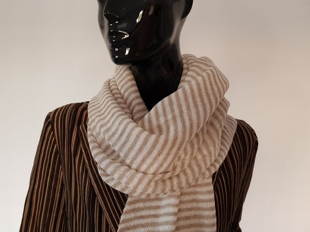 Bufanda de lino de rayas