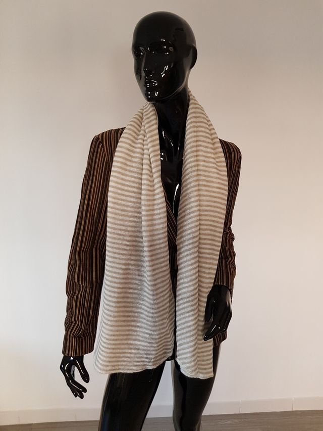 Bufanda de lino de rayas