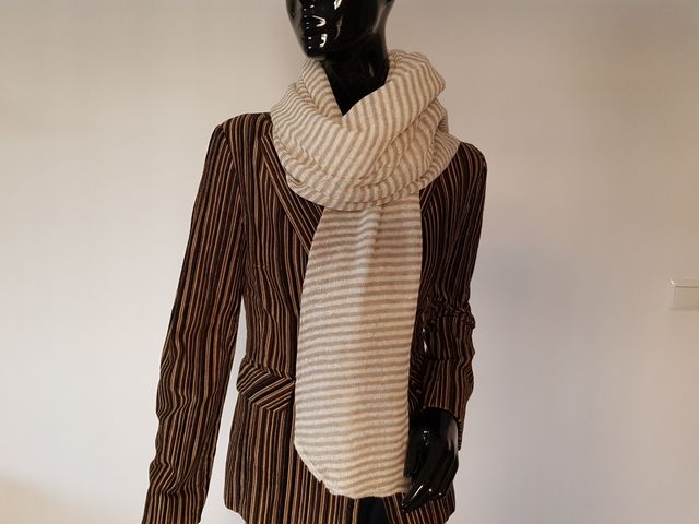 Bufanda de lino de rayas