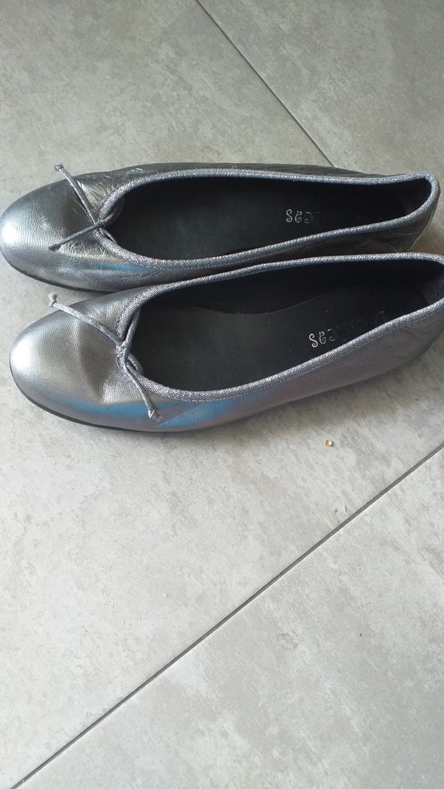 zapatos mujer n 40 color plata