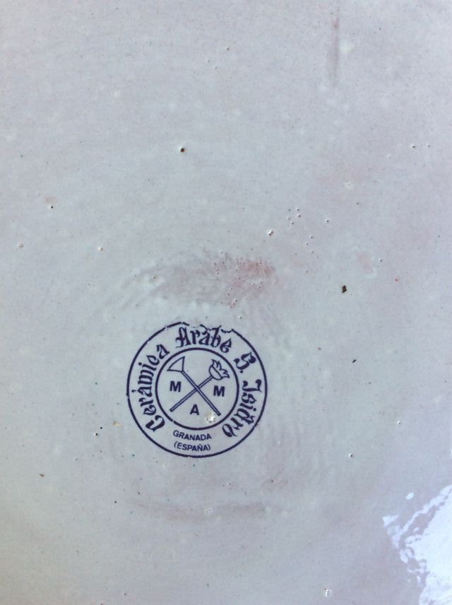 Lujoso plato cerámico ARABE SAN ISIDRO