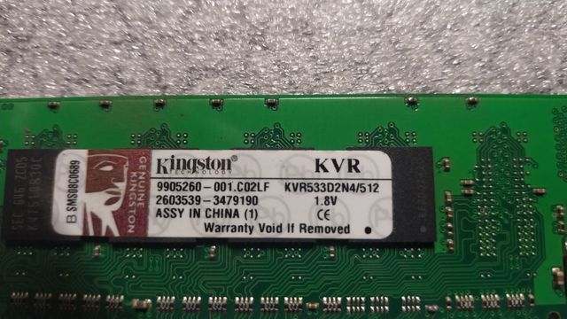 Memoria RAM 512MB Kingston DDR2