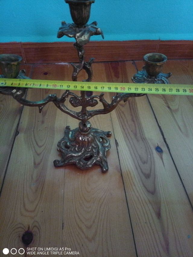 candelabros bronce