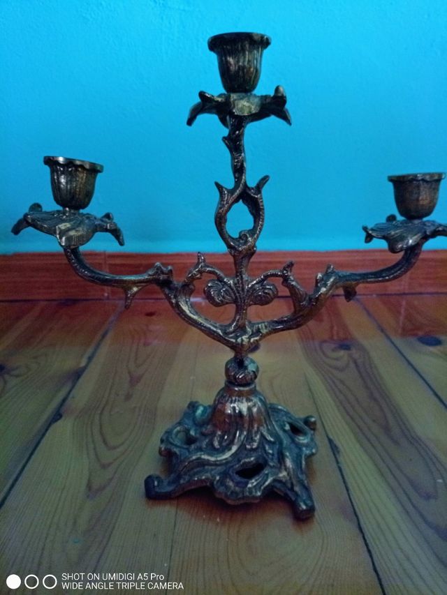 candelabros bronce