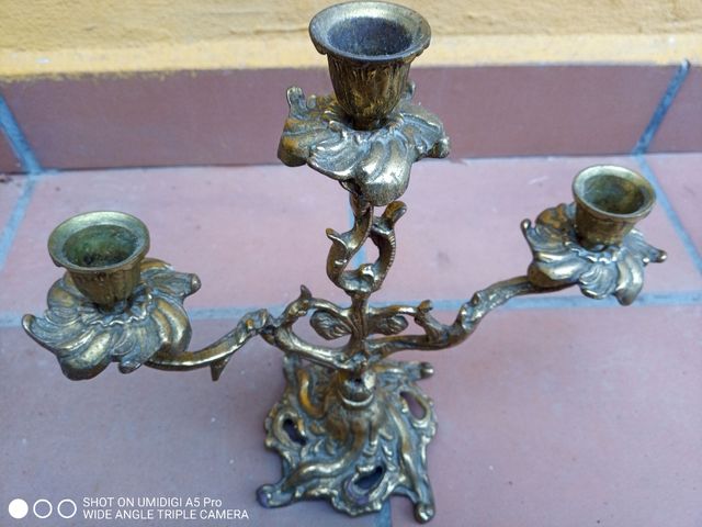 candelabros bronce