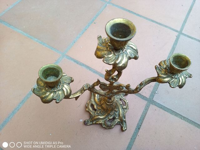 candelabros bronce