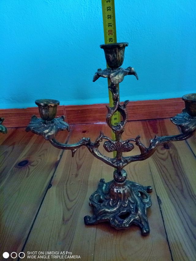 candelabros bronce