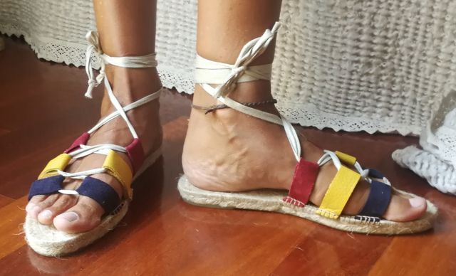 Alpargatas tiras colores