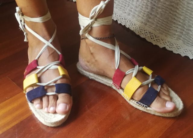 Alpargatas tiras colores