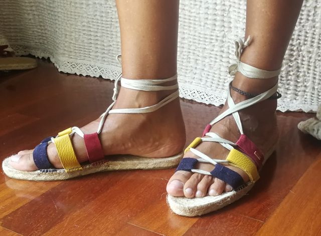 Alpargatas tiras colores