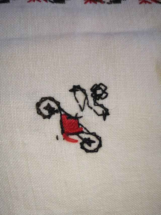 mantelería bordada de Talavera años 80