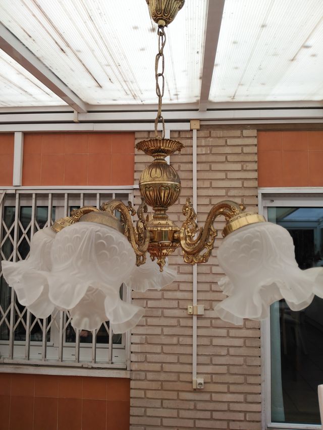 Lámpara bronce 5 brazos