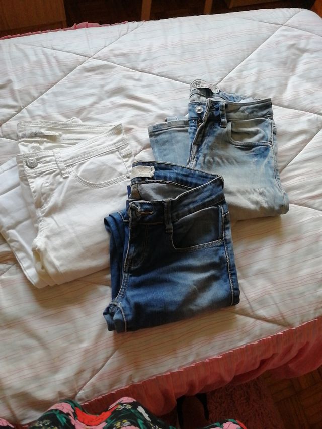 Pack- Pantalón vaquero bajo de cintura