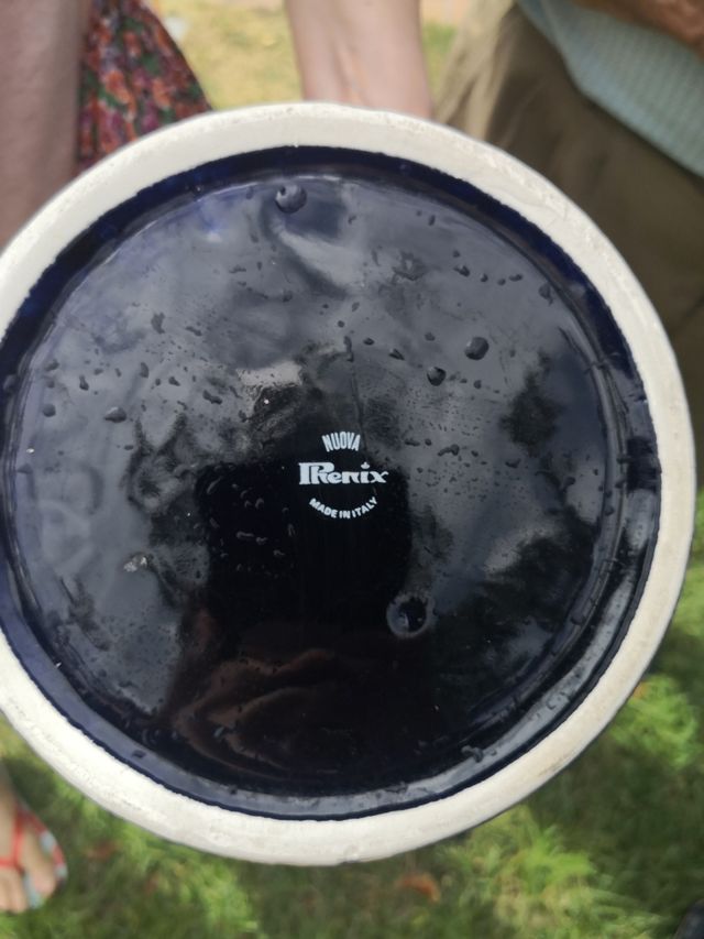 Columnas de cerámica italiana pintadas a mano.