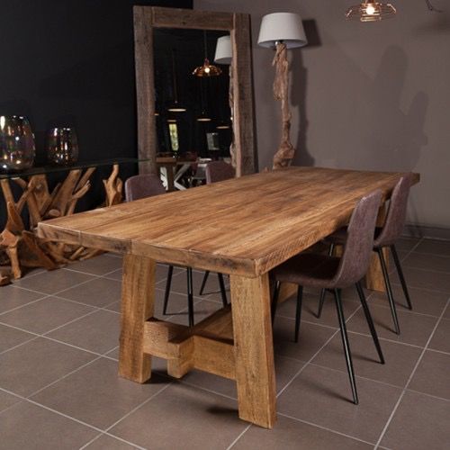MESA DE MADERA MACIZA